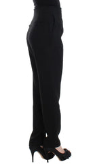 KAALE SUKTAE Black High Waist Straight Slim Dress Pants - IT40|S - Trousers