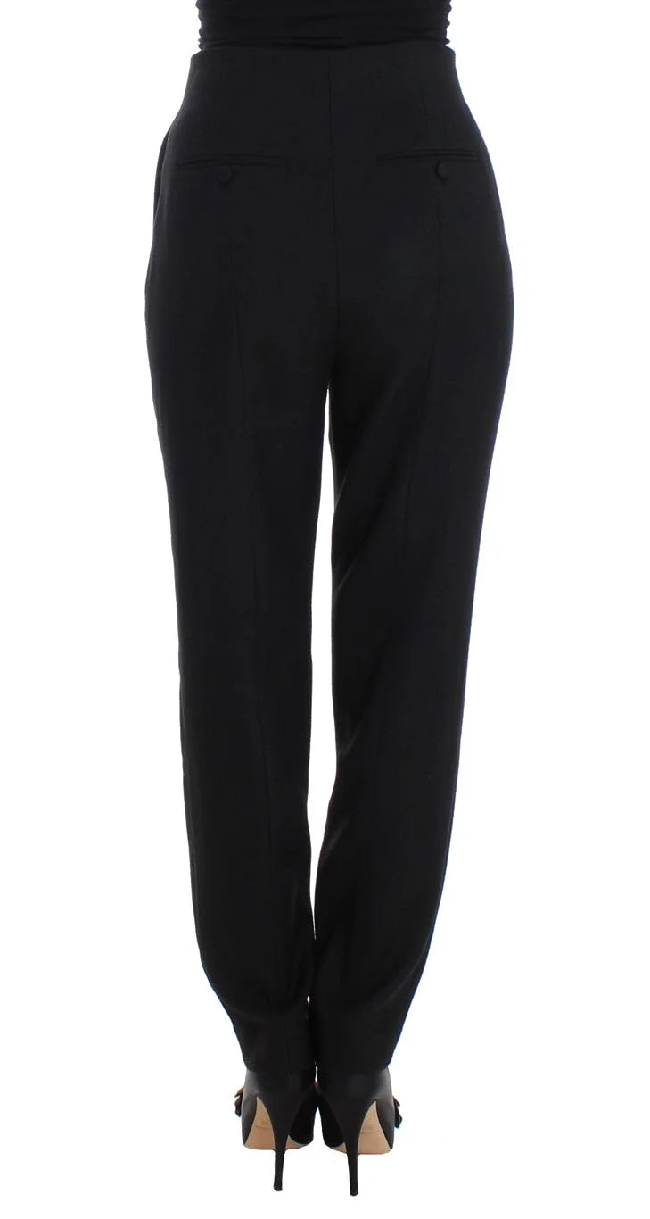 KAALE SUKTAE Black High Waist Straight Slim Dress Pants - IT40|S - Trousers
