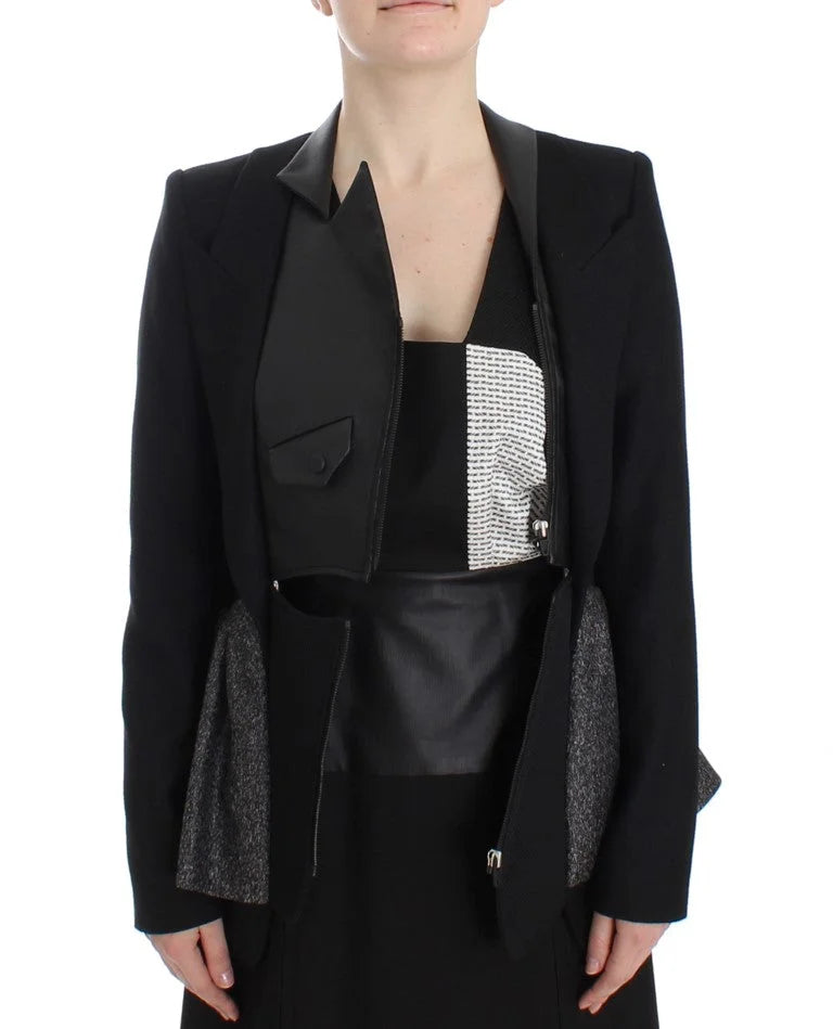 KAALE SUKTAE Black Short Blazer Coat Biker Jacket - IT38|XS - Coats & Jackets