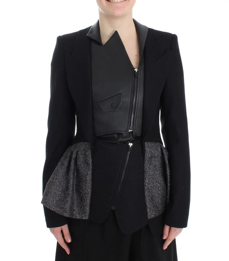 KAALE SUKTAE Black Short Blazer Coat Biker Jacket - IT38|XS - Coats & Jackets
