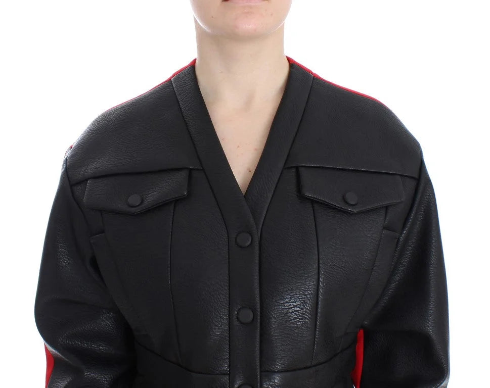 KAALE SUKTAE Black Short Croped Coat Bomber Jacket - IT40|S - Bomber Jackets