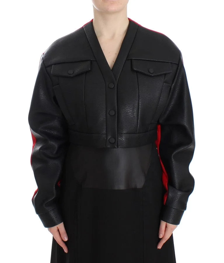 KAALE SUKTAE Black Short Croped Coat Bomber Jacket - IT40|S - Bomber Jackets
