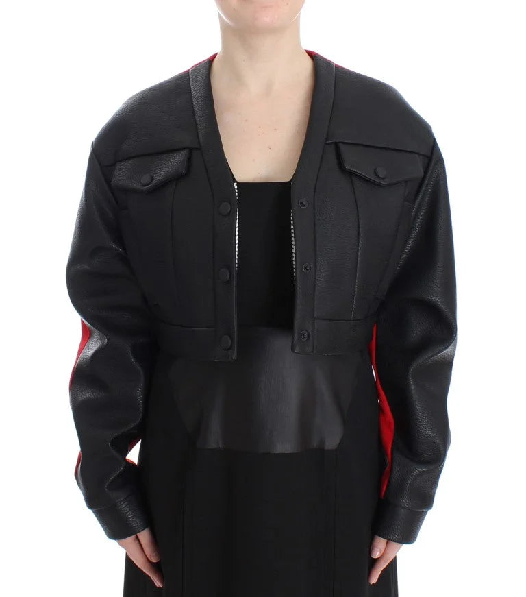 KAALE SUKTAE Black Short Croped Coat Bomber Jacket - IT40|S - Bomber Jackets