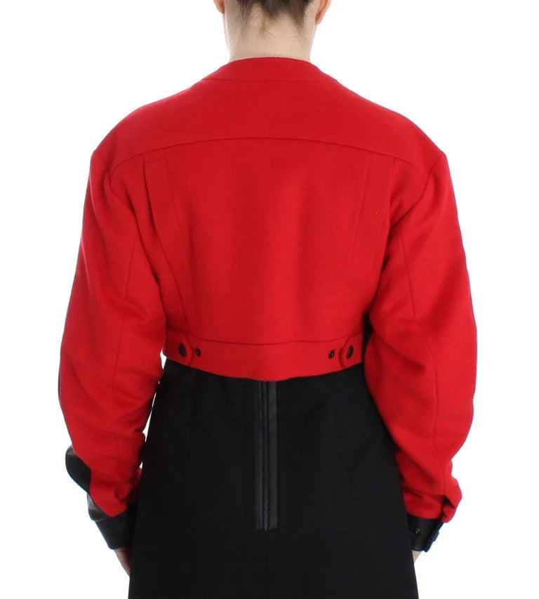 KAALE SUKTAE Black Short Croped Coat Bomber Jacket - IT40|S - Bomber Jackets