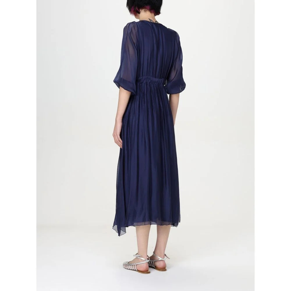 Kaos Green Silk Casual Dress - IT46