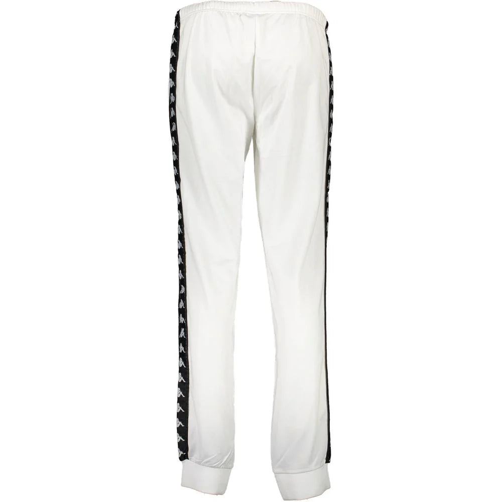 Kappa White Polyester Pant - Joggers