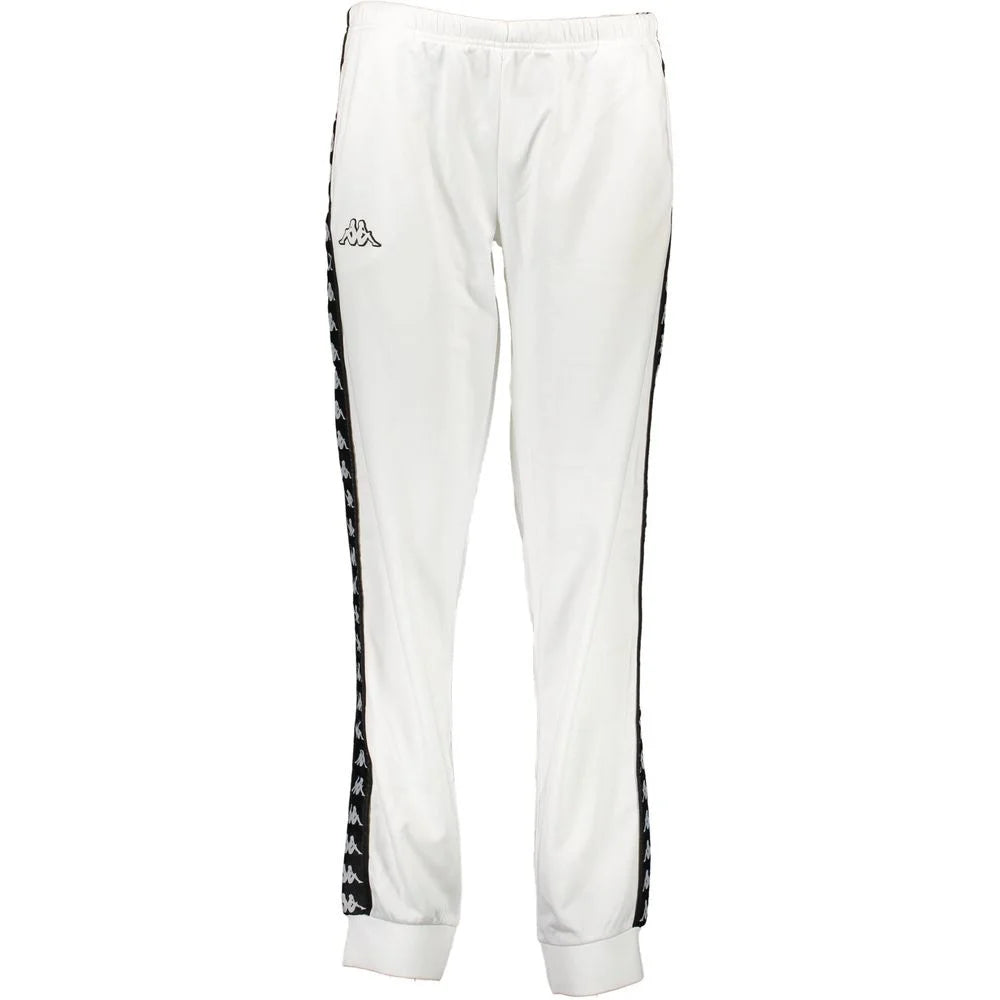 Kappa White Polyester Pant - Joggers