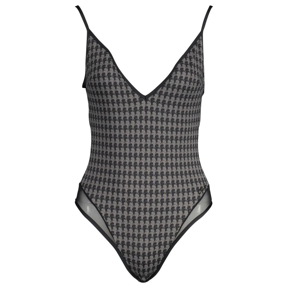 Karl Lagerfeld Black Elastane Swimwear - XS - One-Piece Swimsuits