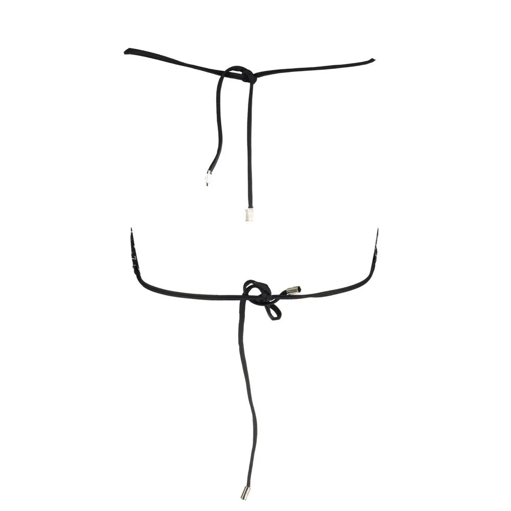 Karl Lagerfeld Black Elastane Swimwear - XS - Swimwear Tops