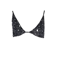 Karl Lagerfeld Black Elastane Swimwear - XS - Swimwear Tops