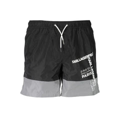 Karl Lagerfeld Black Polyester Swimwear - M - Swim Boxers