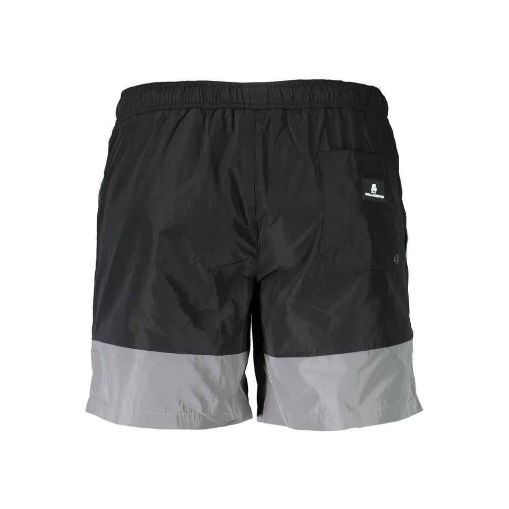 Karl Lagerfeld Black Polyester Swimwear - M - Swim Boxers