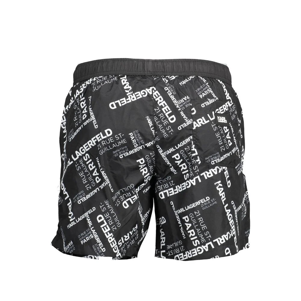 Karl Lagerfeld Black Polyester Swimwear - S - Boardshorts