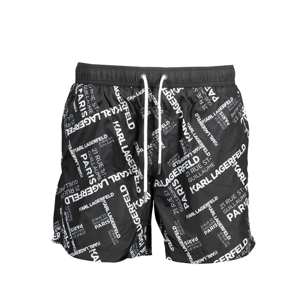 Karl Lagerfeld Black Polyester Swimwear - S - Boardshorts