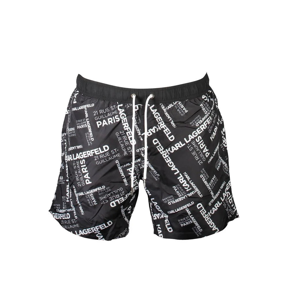 Karl Lagerfeld Black Polyester Swimwear - S - Swim Boxers