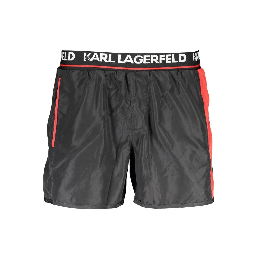 Karl Lagerfeld Black Polyester Swimwear - Swim Boxers