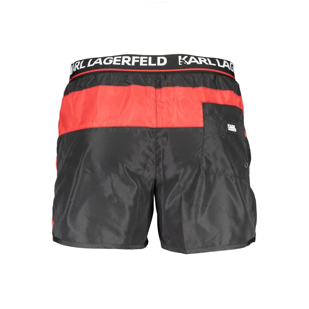 Karl Lagerfeld Black Polyester Swimwear - Swim Boxers