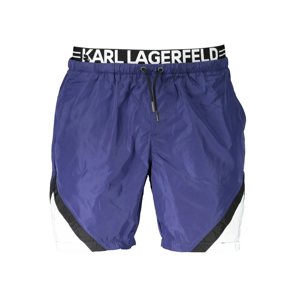 Karl Lagerfeld Blue Polyester Swimwear - S