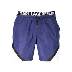 Karl Lagerfeld Blue Polyester Swimwear - S
