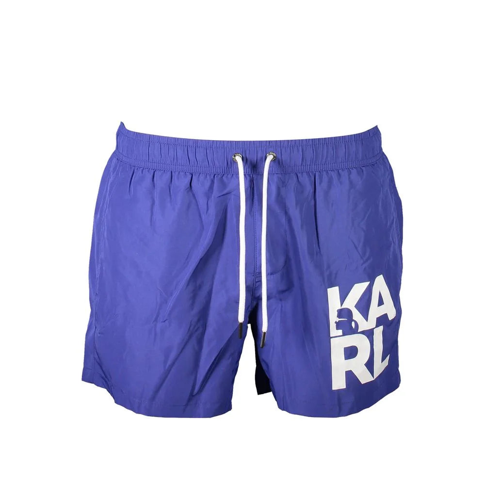 Karl Lagerfeld Blue Polyester Swimwear - S - Swim Boxers