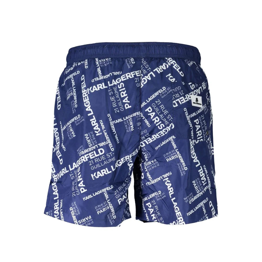 Karl Lagerfeld Blue Polyester Swimwear - S - Swim Boxers