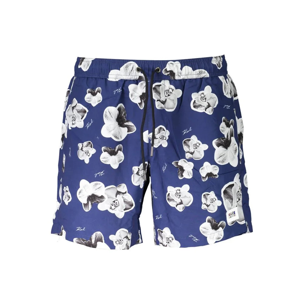 Karl Lagerfeld Blue Polyester Swimwear - Swim Boxers