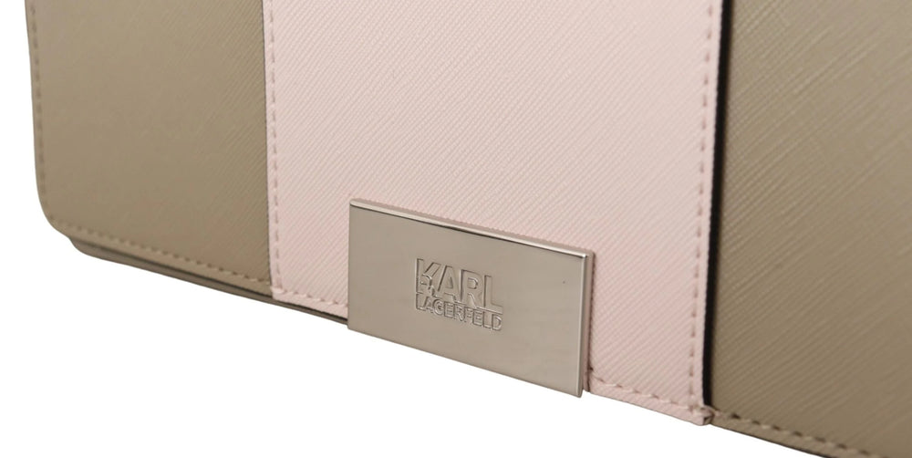 Karl Lagerfeld Chic Sage Shoulder Bag with Dual Straps - Shoulder Bags