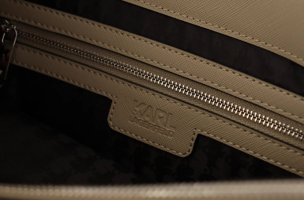 Karl Lagerfeld Elegant Sage Green Tote Shoulder Bag - Shopper Bags