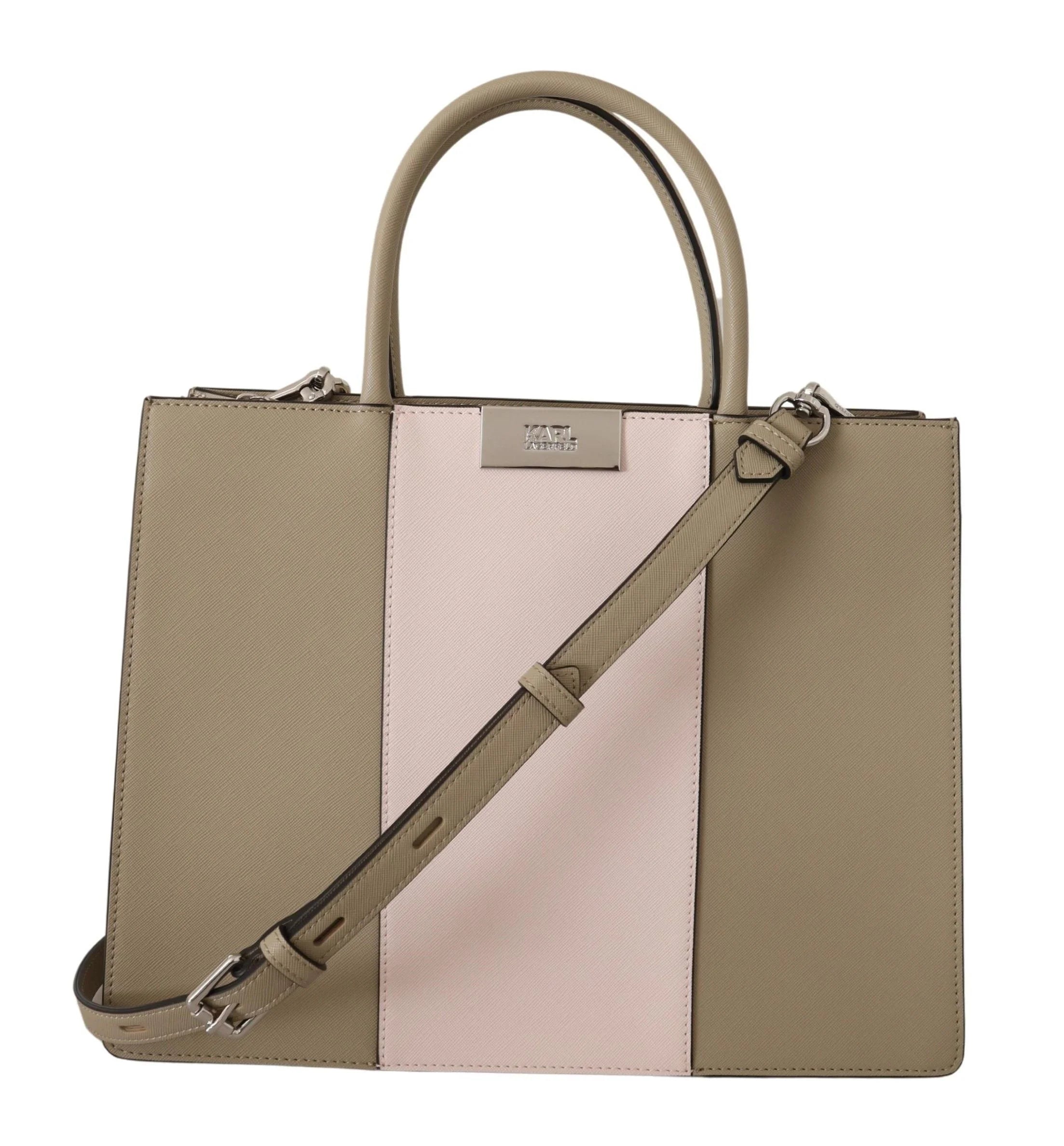 Karl Lagerfeld Elegant Sage Green Tote Shoulder Bag - Shopper Bags