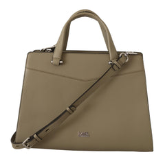 Karl Lagerfeld Enchanting Sage Green Leather Tote - Shopper Bags