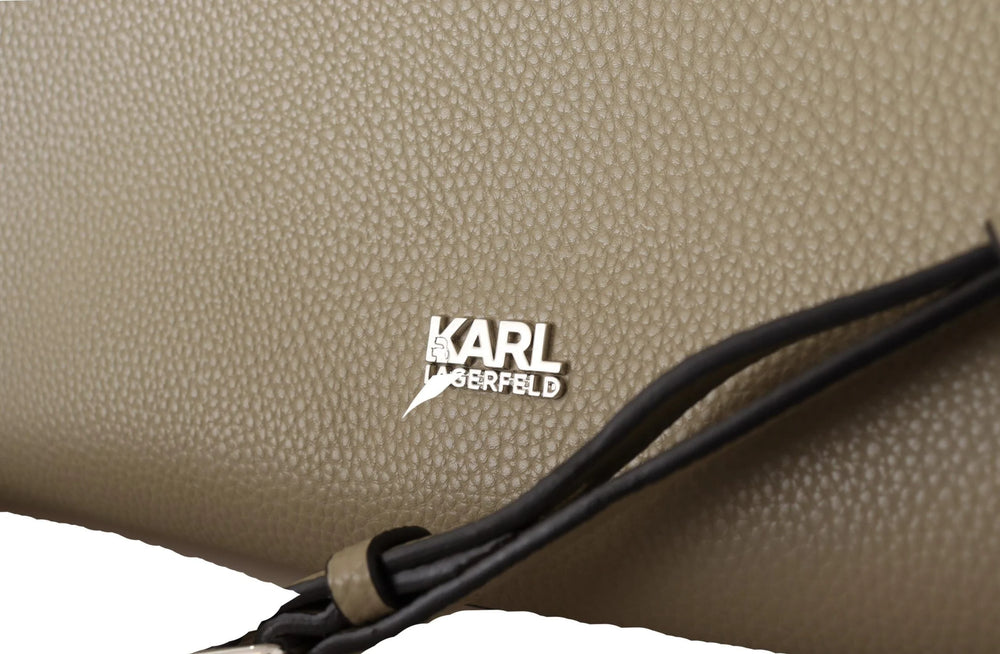 Karl Lagerfeld Enchanting Sage Green Leather Tote - Shopper Bags