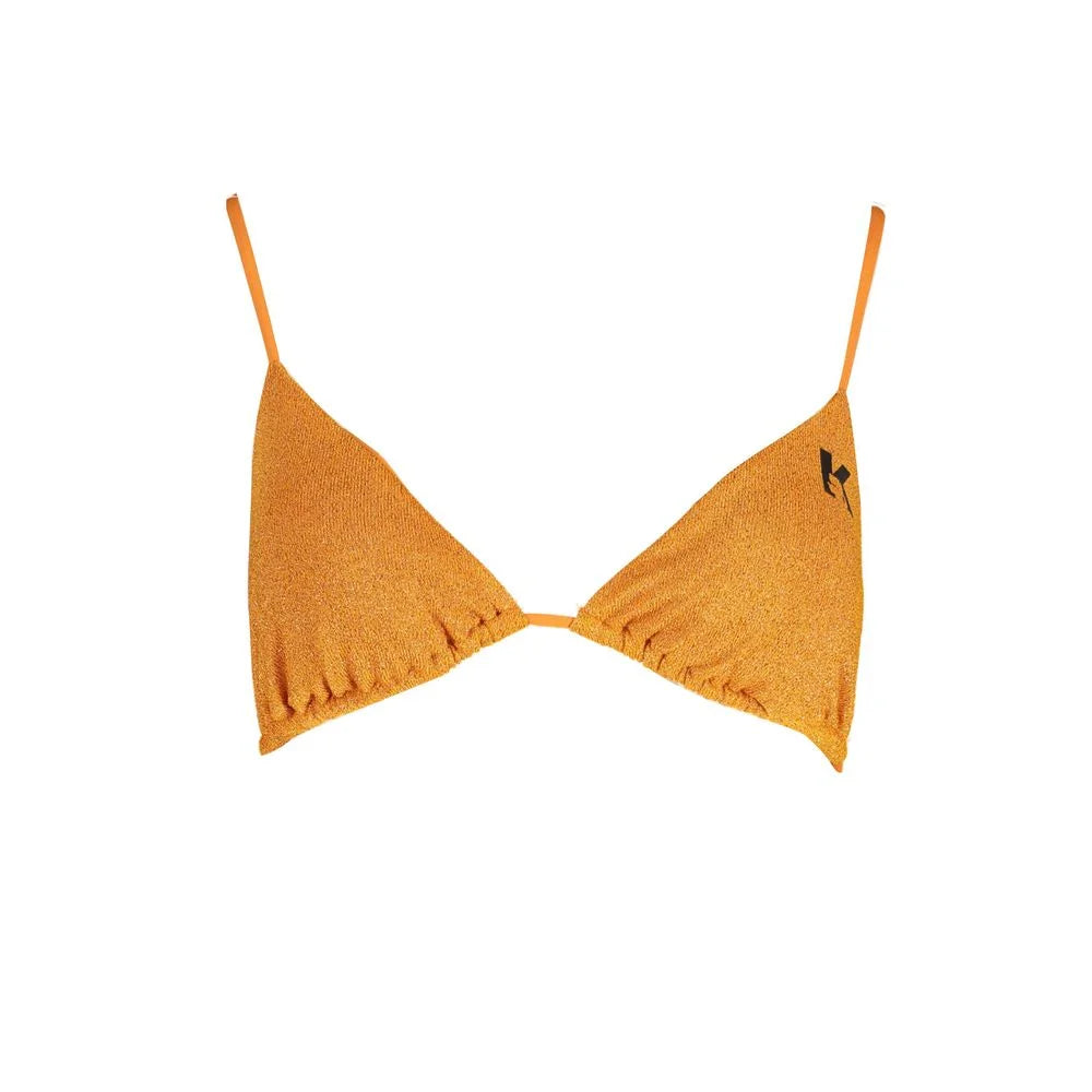 Karl Lagerfeld Orange Polyester Swimwear - XS - Swimwear Tops