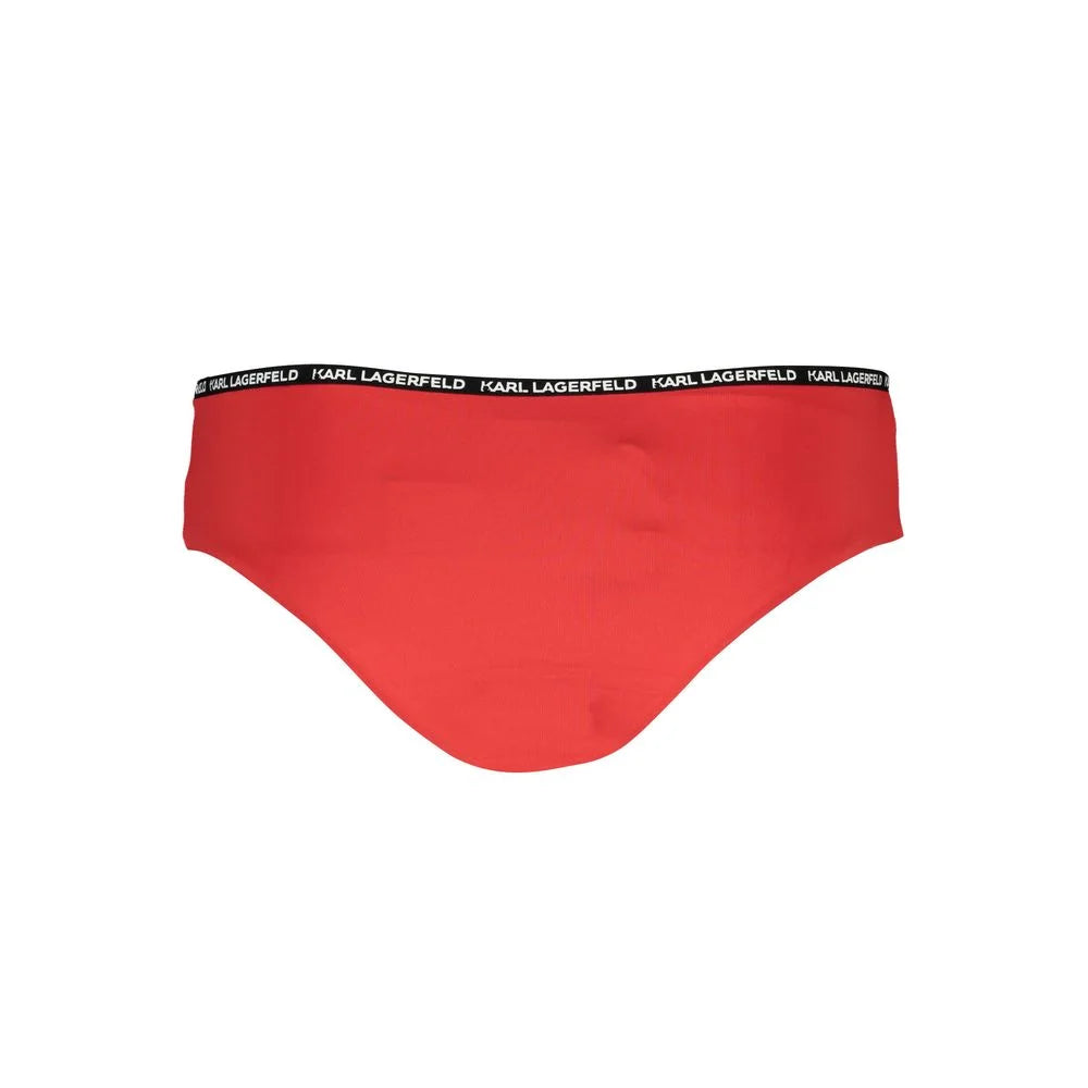 Karl Lagerfeld Red Elastane Swimwear - Swim Briefs
