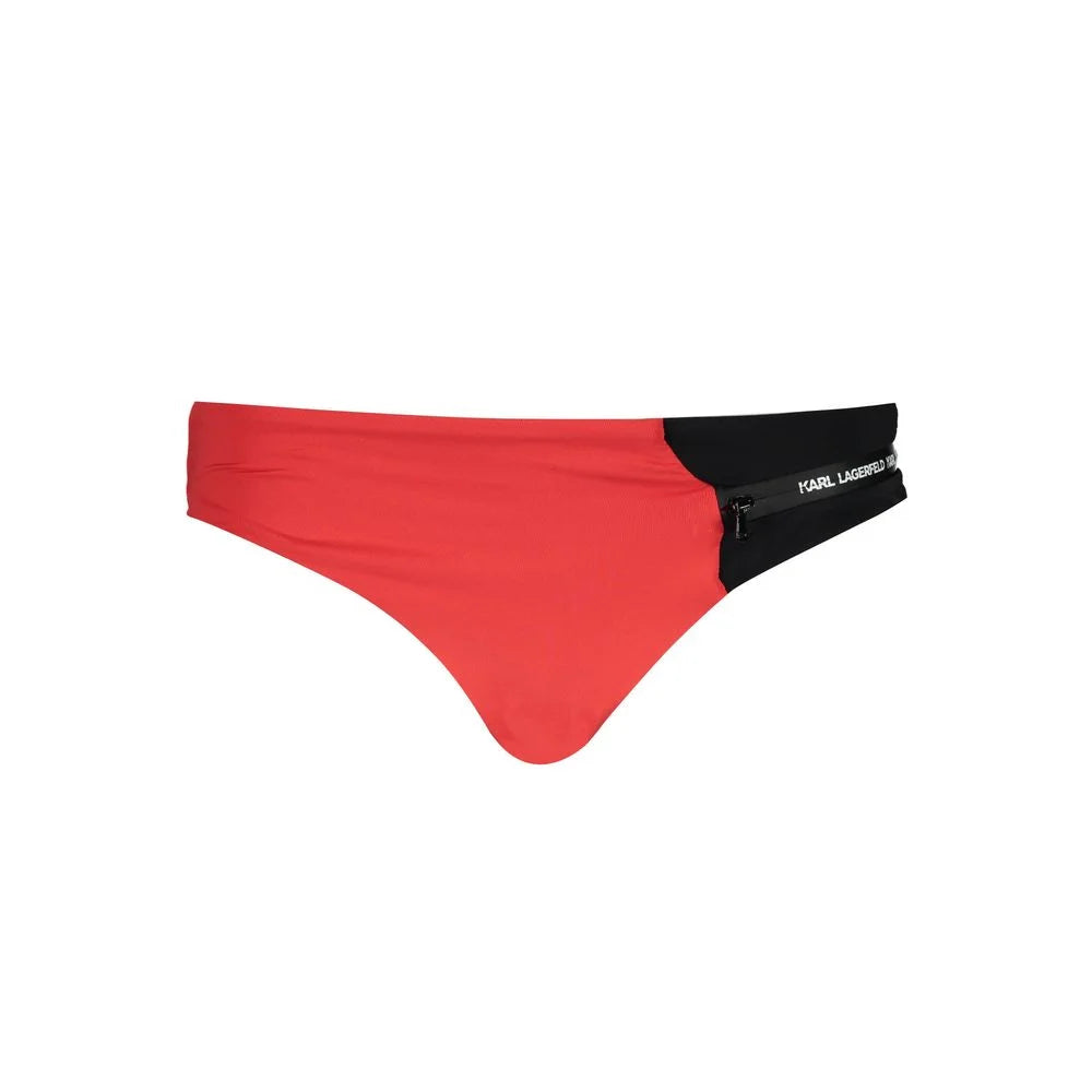 Karl Lagerfeld Red Elastane Swimwear - XS - Swim Briefs