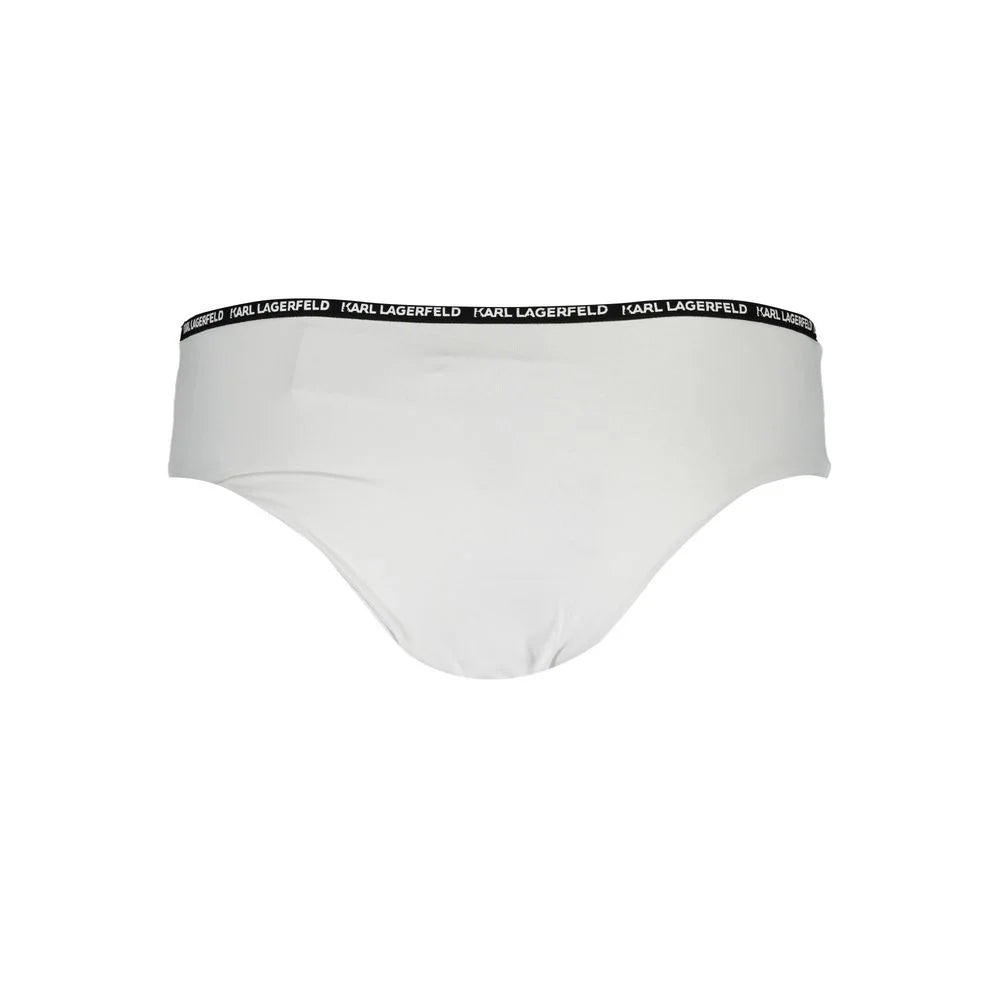Karl Lagerfeld White Elastane Swimwear - XS - Swim Briefs