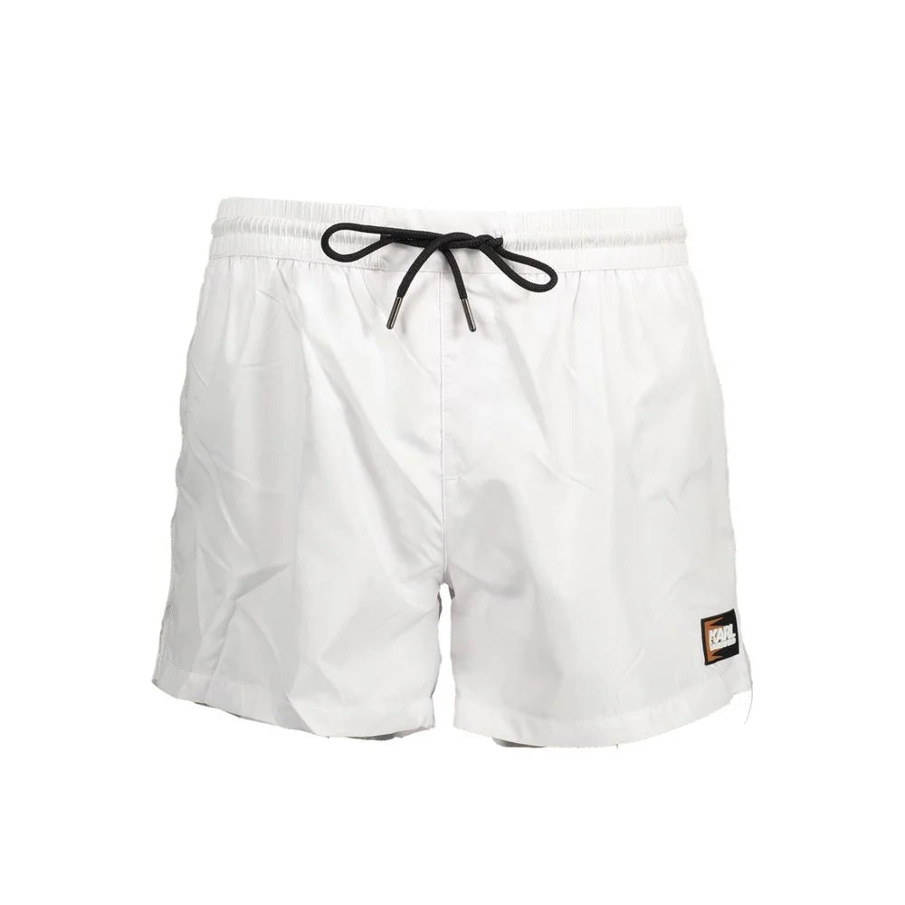 Karl Lagerfeld White Polyester Swimwear - S - Swim Boxers