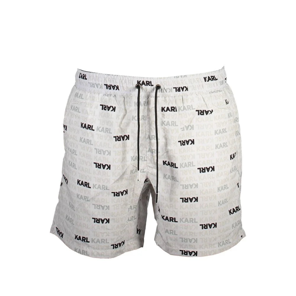 Karl Lagerfeld White Polyester Swimwear - S - Swim Boxers