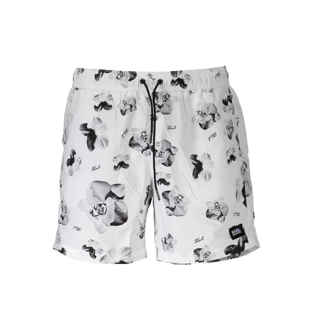 Karl Lagerfeld White Polyester Swimwear - Swim Boxers