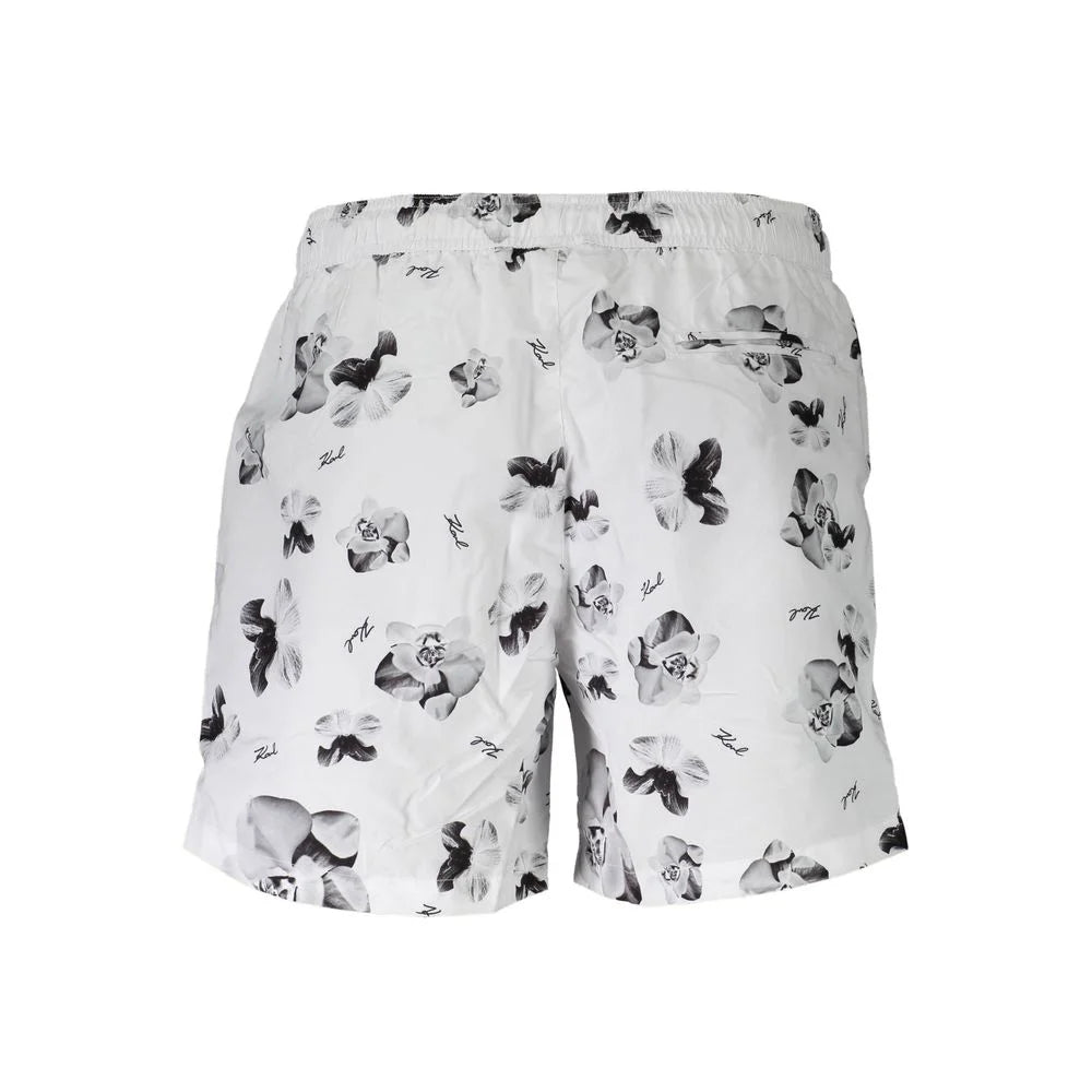 Karl Lagerfeld White Polyester Swimwear - Swim Boxers