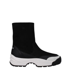 Kenzo Black Leather Ankle Boots