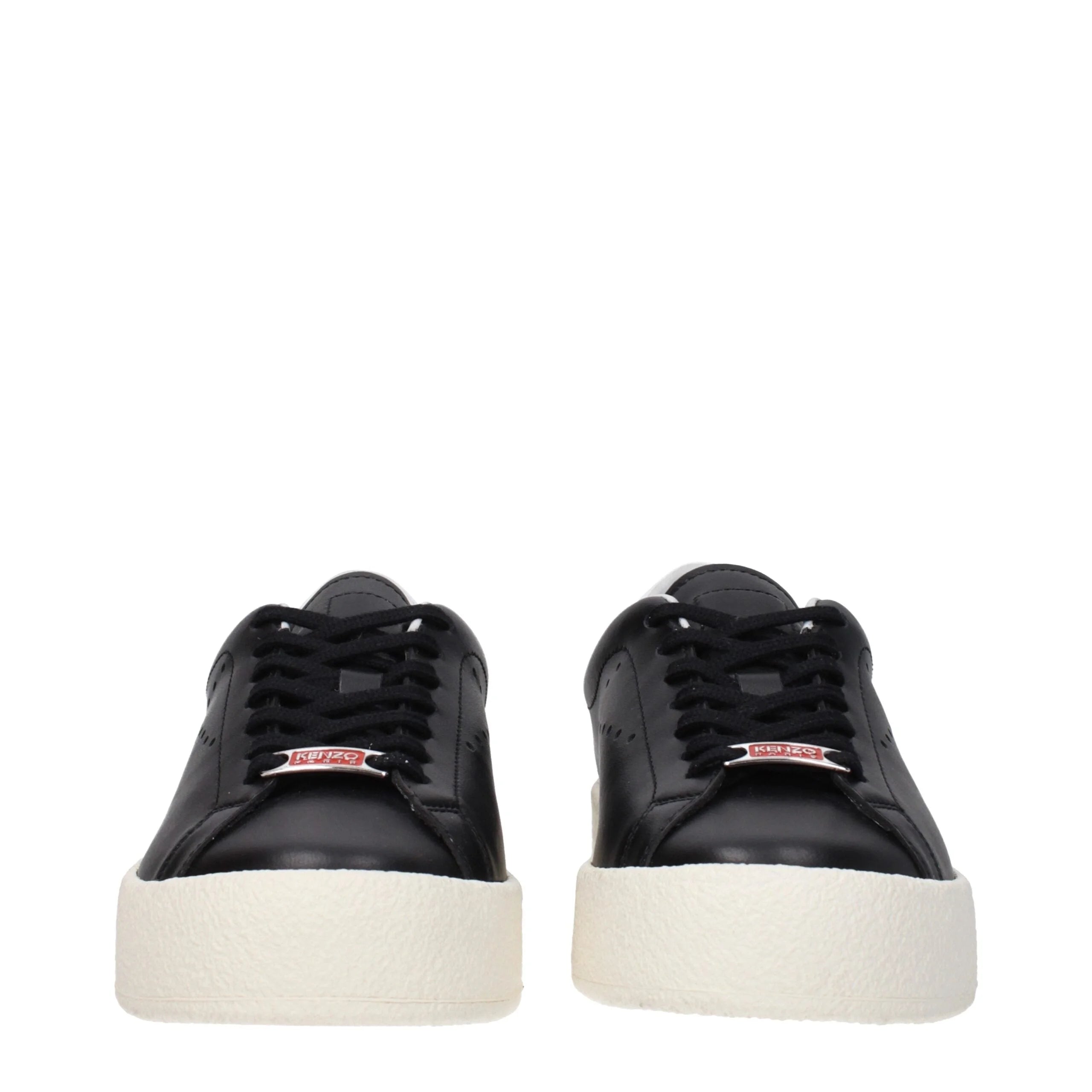 Kenzo Black Leather Low Tops - Sneakers