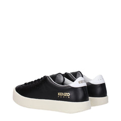 Kenzo Black Leather Low Tops - Sneakers