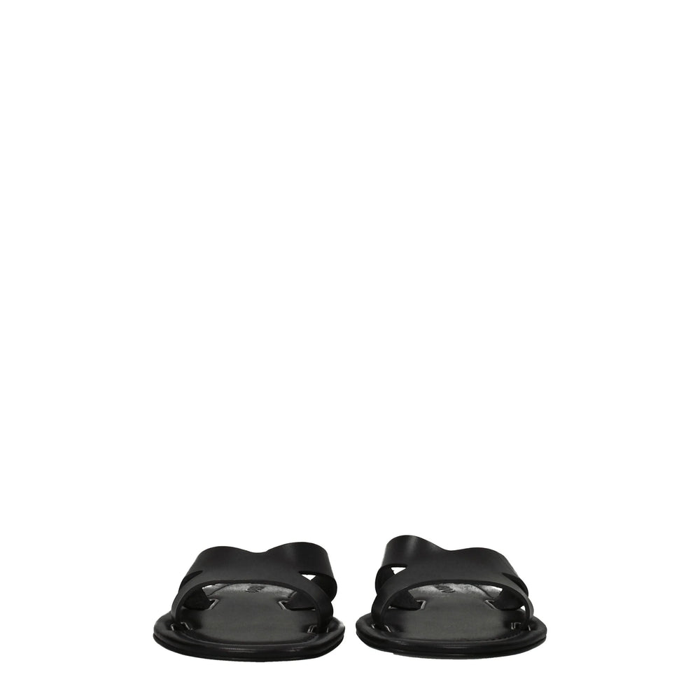 Kenzo Black Leather Slippers Sandals - EU35/US5 - Sandals