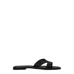 Kenzo Black Leather Slippers Sandals - EU35/US5