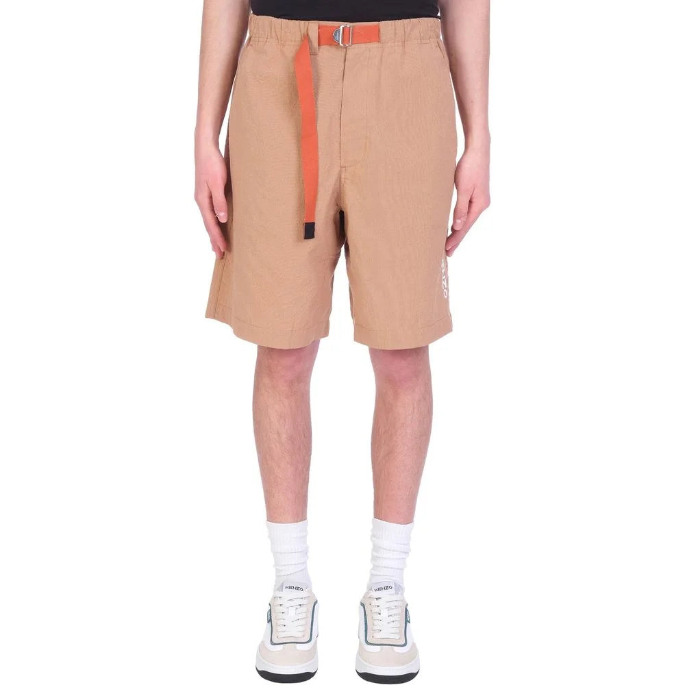 Kenzo Brown Cotton Bermuda Shorts - XL