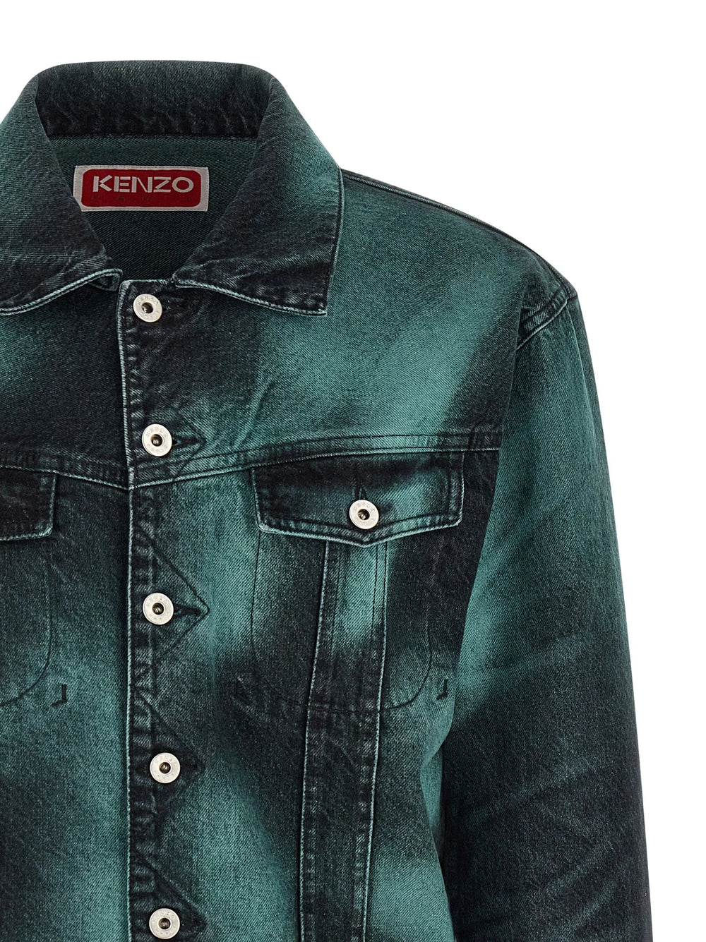 Kenzo Gray Cotton Denim Jacket