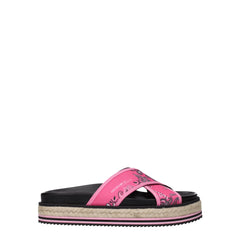 Kenzo Pink Fabric Slippers Sandals