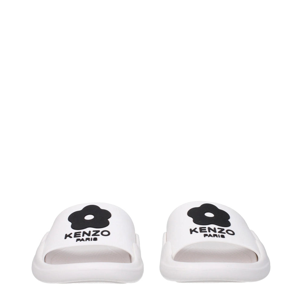 Kenzo White Cotton Slippers Sandals - EU36/US6