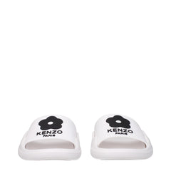 Kenzo White Cotton Slippers Sandals - EU36/US6