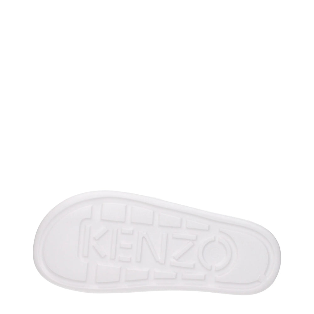 Kenzo White Cotton Slippers Sandals - EU36/US6